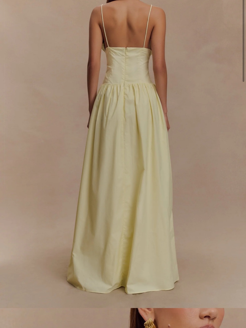 Meshki Janis Cotton Frill Maxi Dress - Lemon - Picture 2 of 5